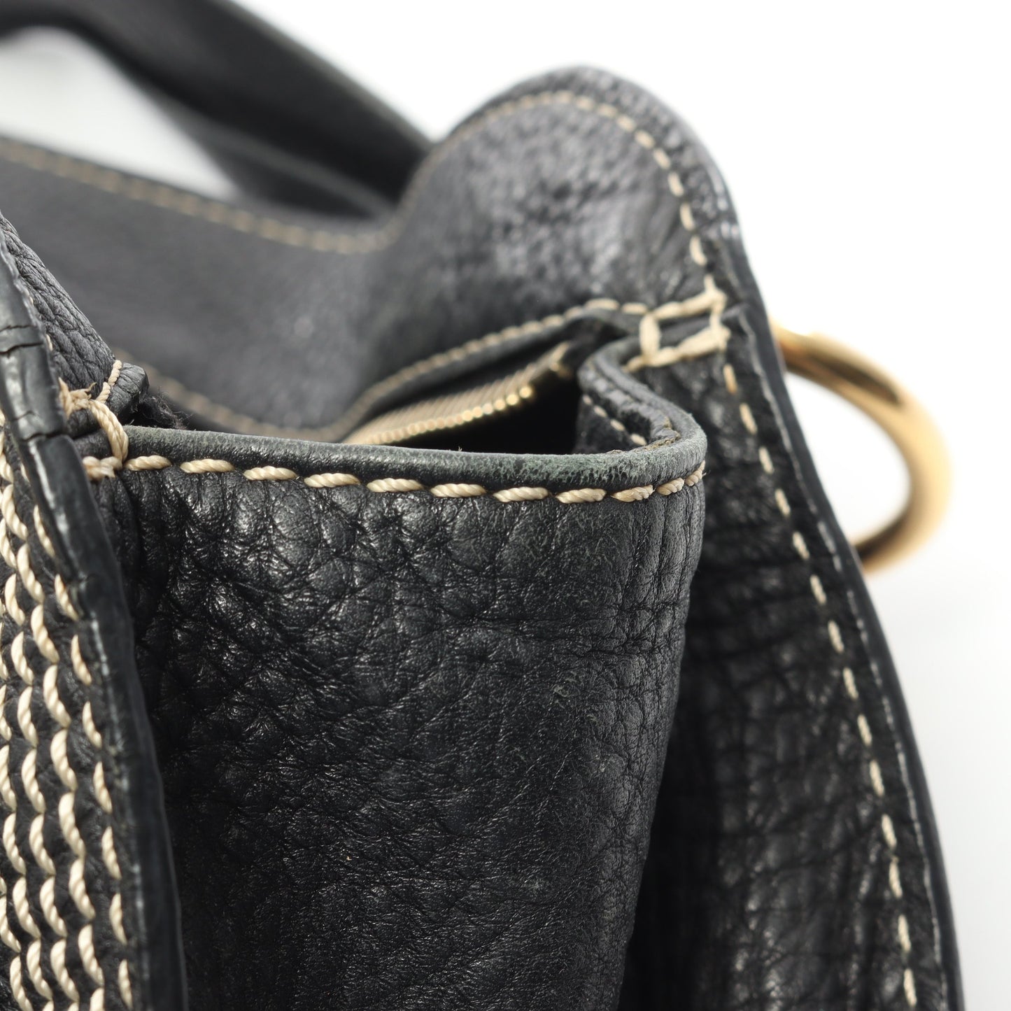 ビタースウィート ハンドバッグ レザー ブラック セリーヌ バッグ CELINE