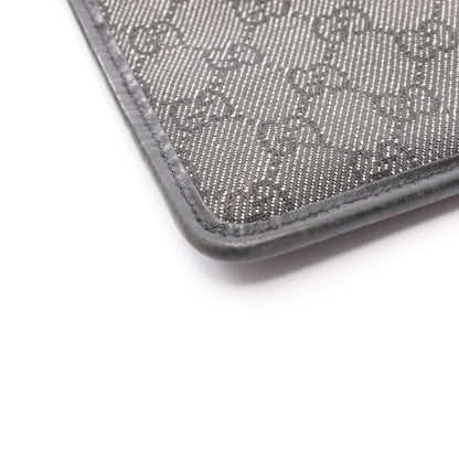 GGデニム ショルダーバッグ デニム レザー ブラック グッチ バッグ GUCCI