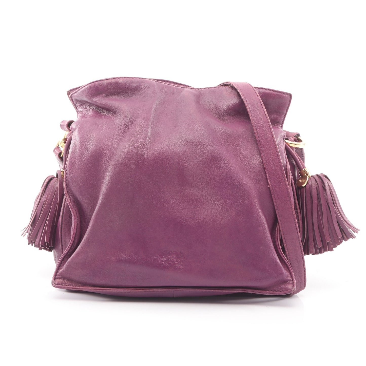 フラメンコ22 ショルダーバッグ レザー パープル タッセル ロエベ バッグ LOEWE