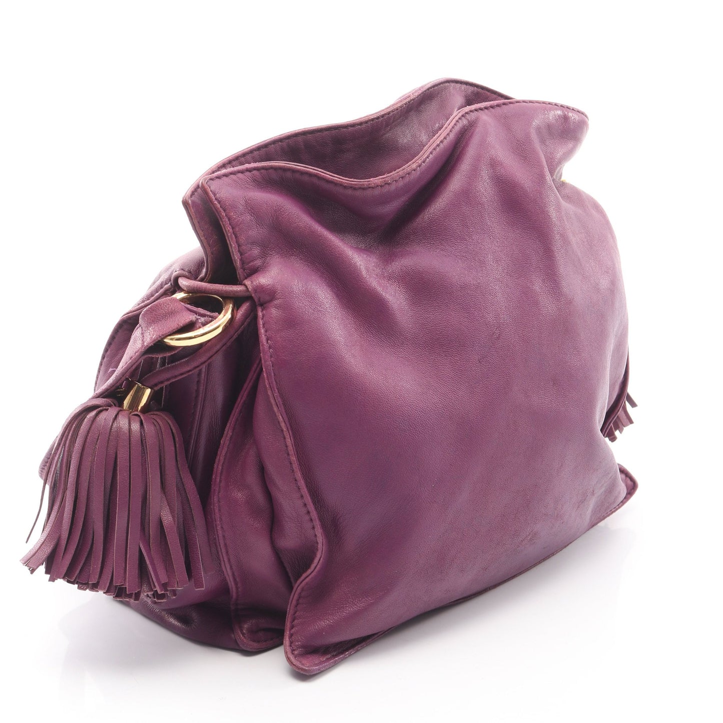 フラメンコ22 ショルダーバッグ レザー パープル タッセル ロエベ バッグ LOEWE