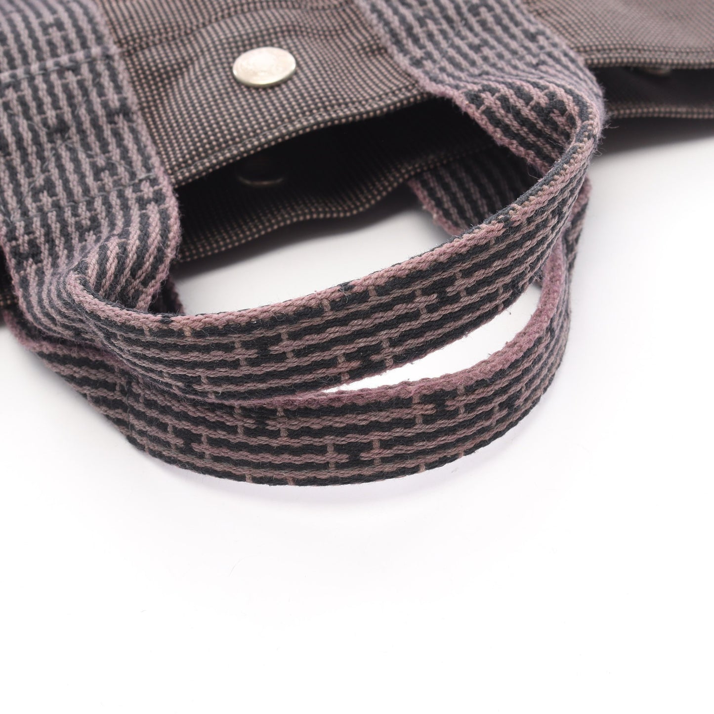エールラインPM ハンドバッグ トートバッグ ナイロンキャンバス ダークグレー シルバー金具 エルメス バッグ HERMES