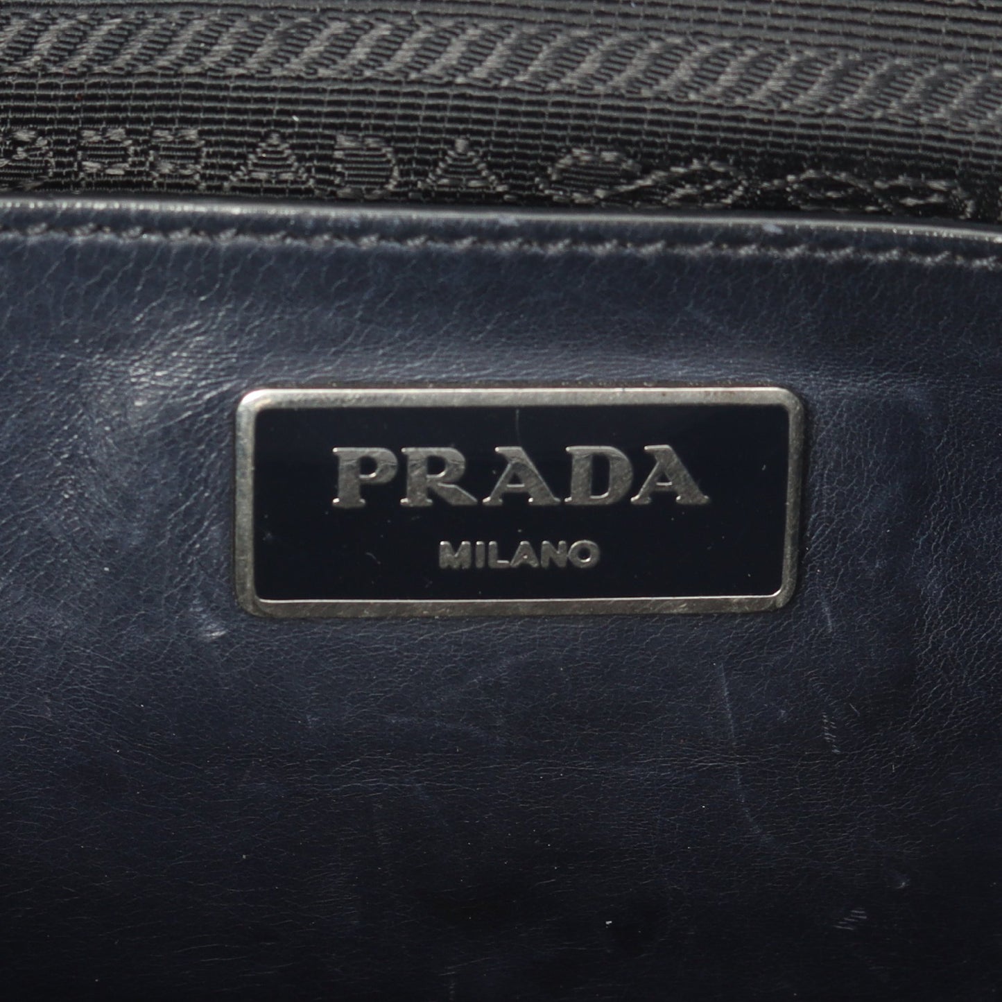 ハンドバッグ レザー ネイビー 2WAY プラダ バッグ PRADA