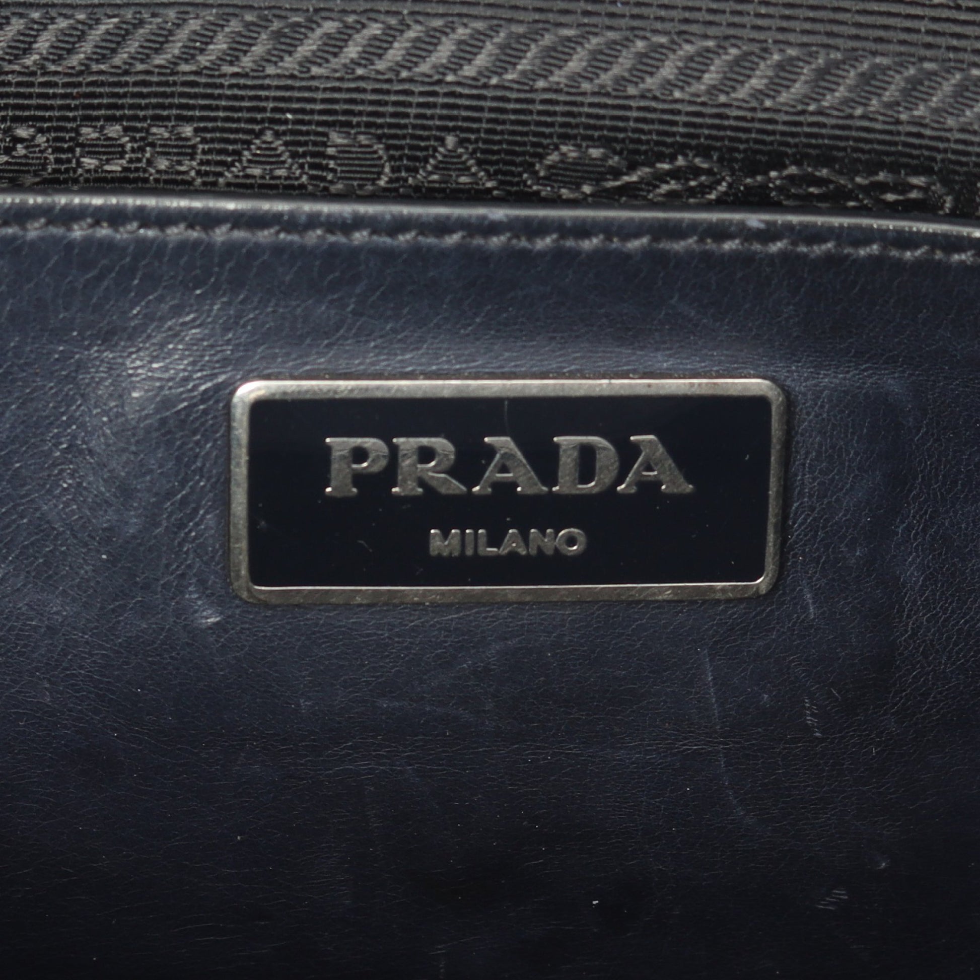 ハンドバッグ レザー ネイビー 2WAY プラダ バッグ PRADA