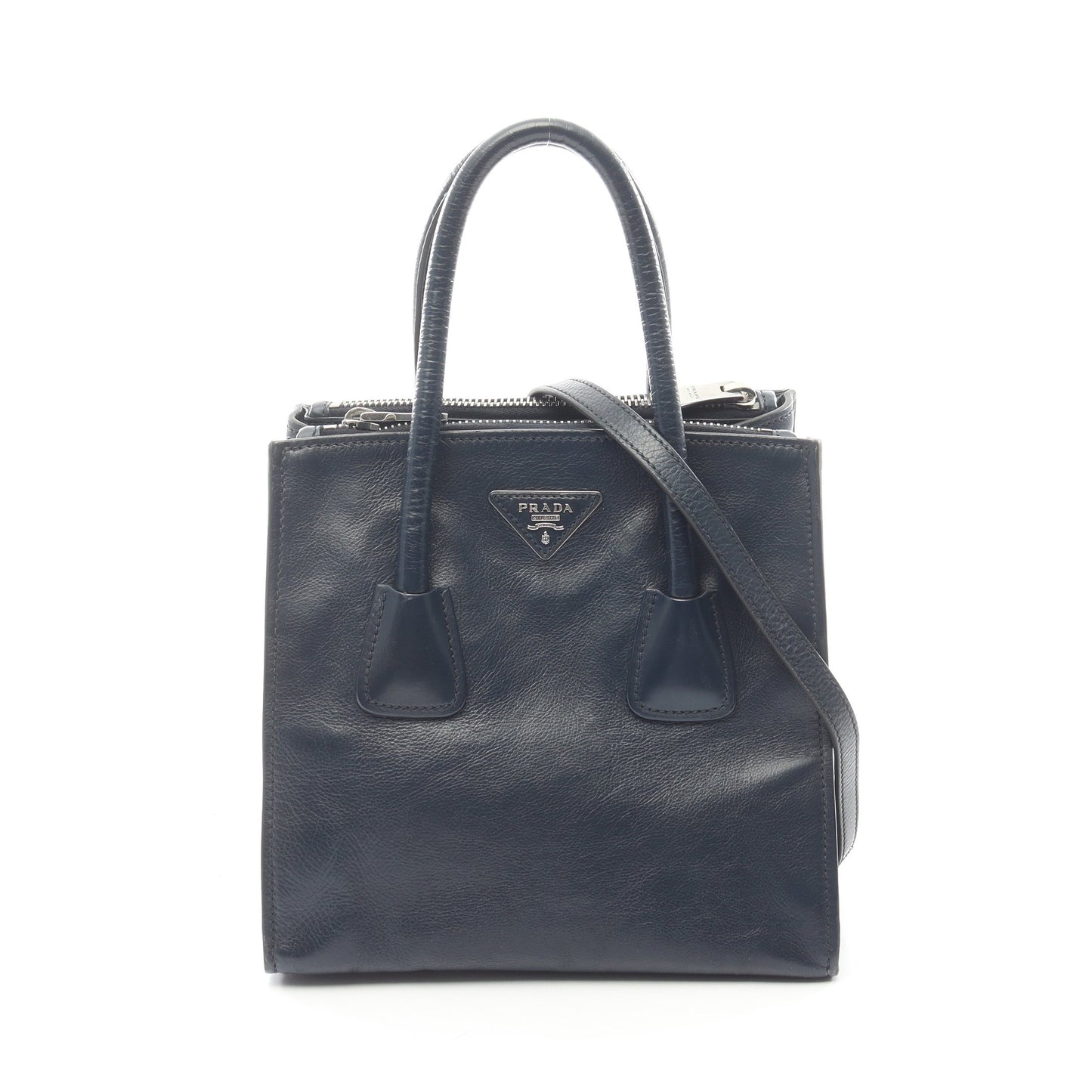 ハンドバッグ レザー ネイビー 2WAY プラダ バッグ PRADA
