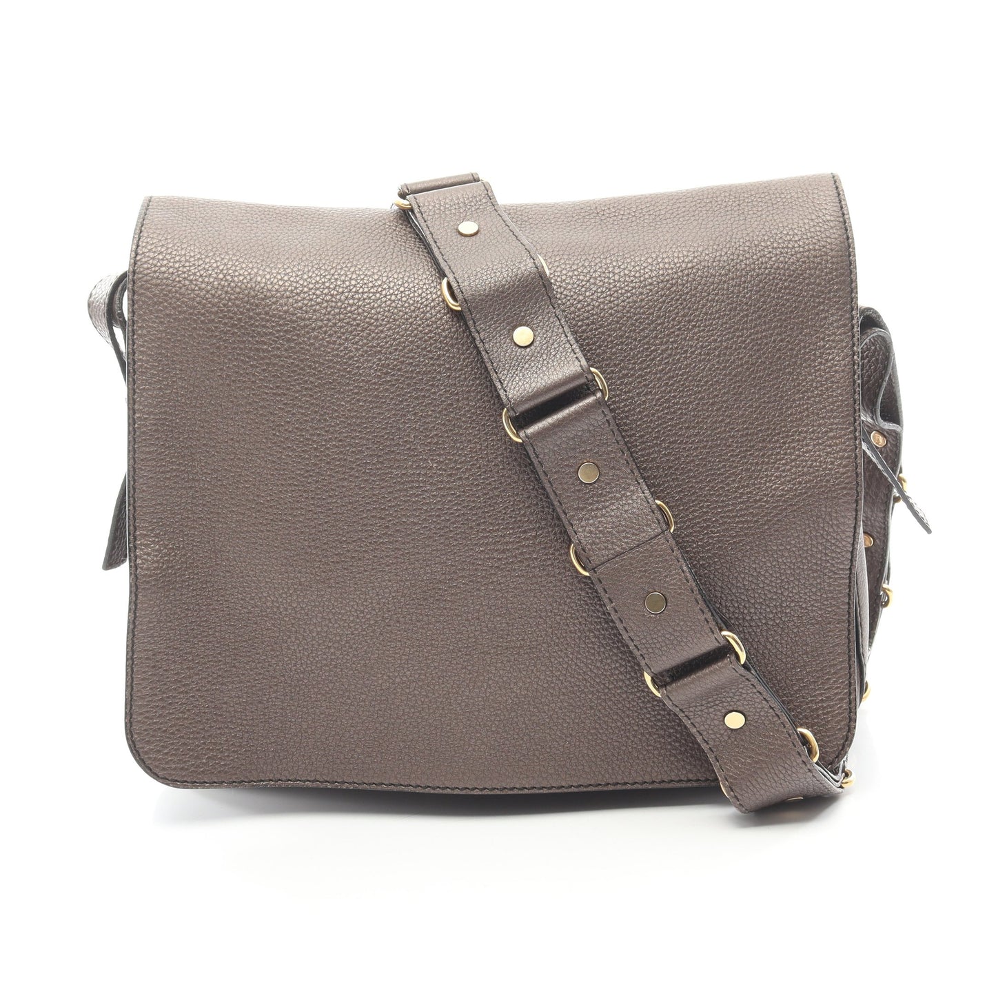メッセンジャーバッグ ショルダーバッグ レザー ダークブラウン セリーヌ バッグ CELINE