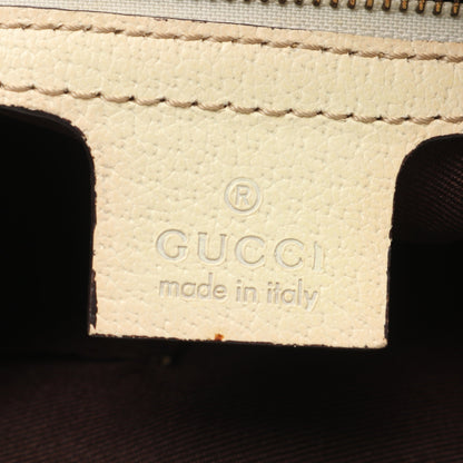 GGキャンバス ショルダーバッグ トートバッグ キャンバス レザー ベージュ オフホワイト グッチ バッグ GUCCI