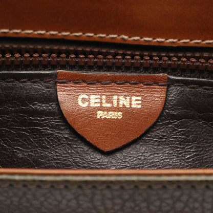 ガンチーニ ショルダーバッグ レザー カーキグリーン ライトブラウン セリーヌ バッグ CELINE