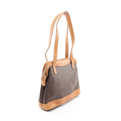 マカダム ショルダーバッグ PVC レザー ブラウン ライトブラウン セリーヌ バッグ CELINE