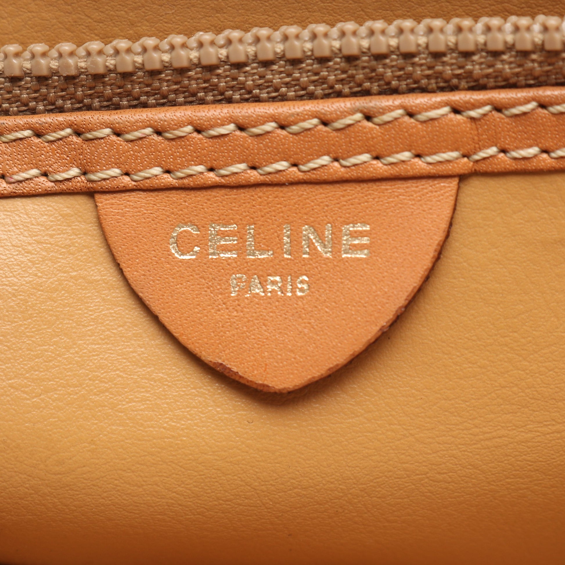 マカダム ショルダーバッグ PVC レザー ブラウン ライトブラウン セリーヌ バッグ CELINE
