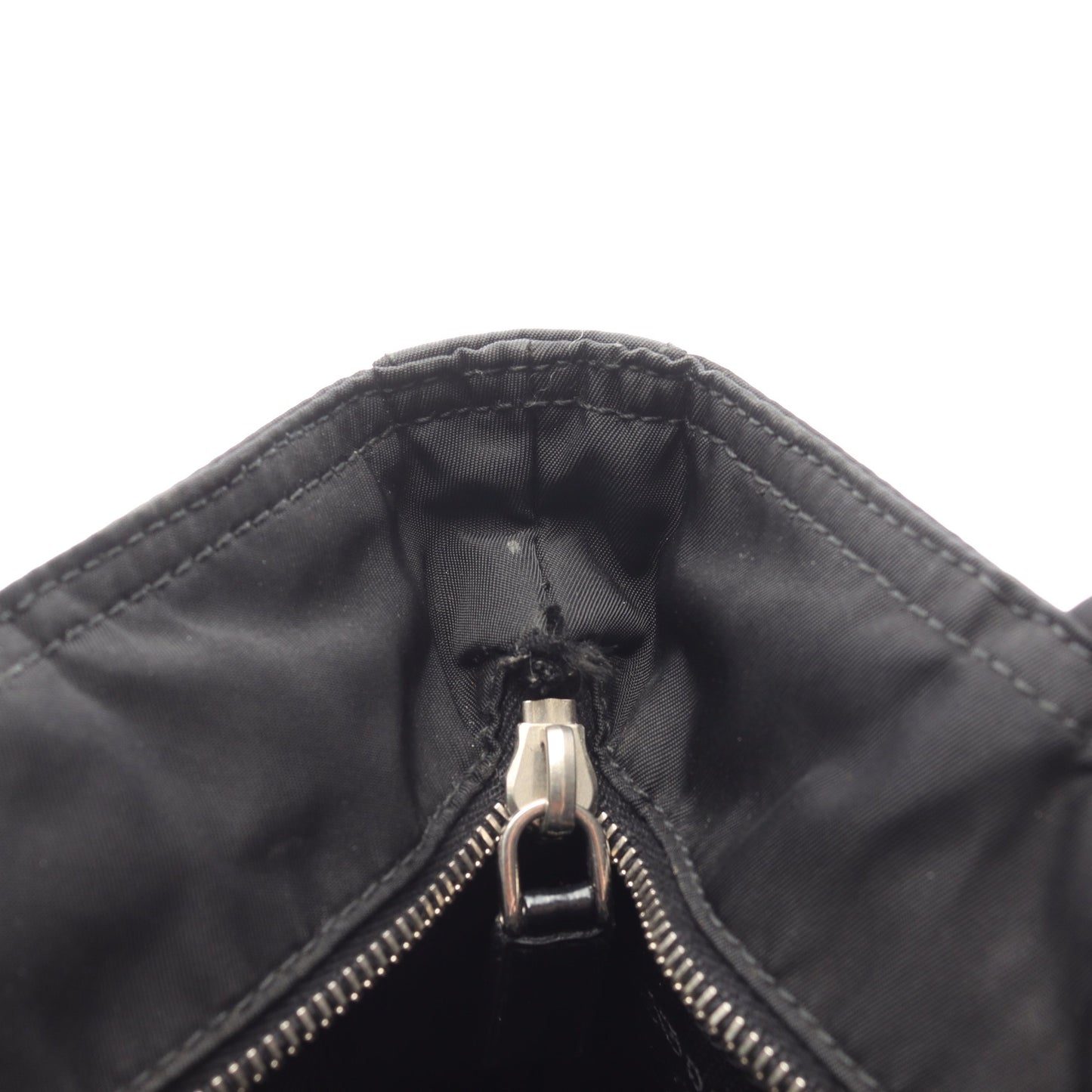 TESSUTO EASY ショルダーバッグ ナイロン レザー ブラック プラダ バッグ PRADA