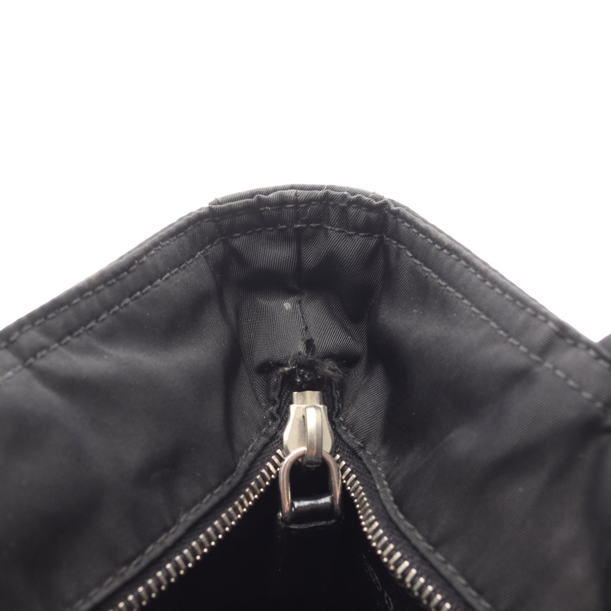 TESSUTO EASY ショルダーバッグ ナイロン レザー ブラック プラダ バッグ PRADA