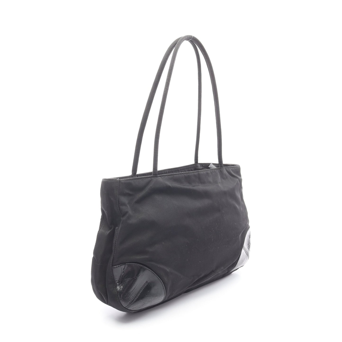 TESSUTO EASY ショルダーバッグ ナイロン レザー ブラック プラダ バッグ PRADA