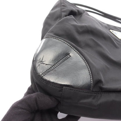 TESSUTO EASY ショルダーバッグ ナイロン レザー ブラック プラダ バッグ PRADA