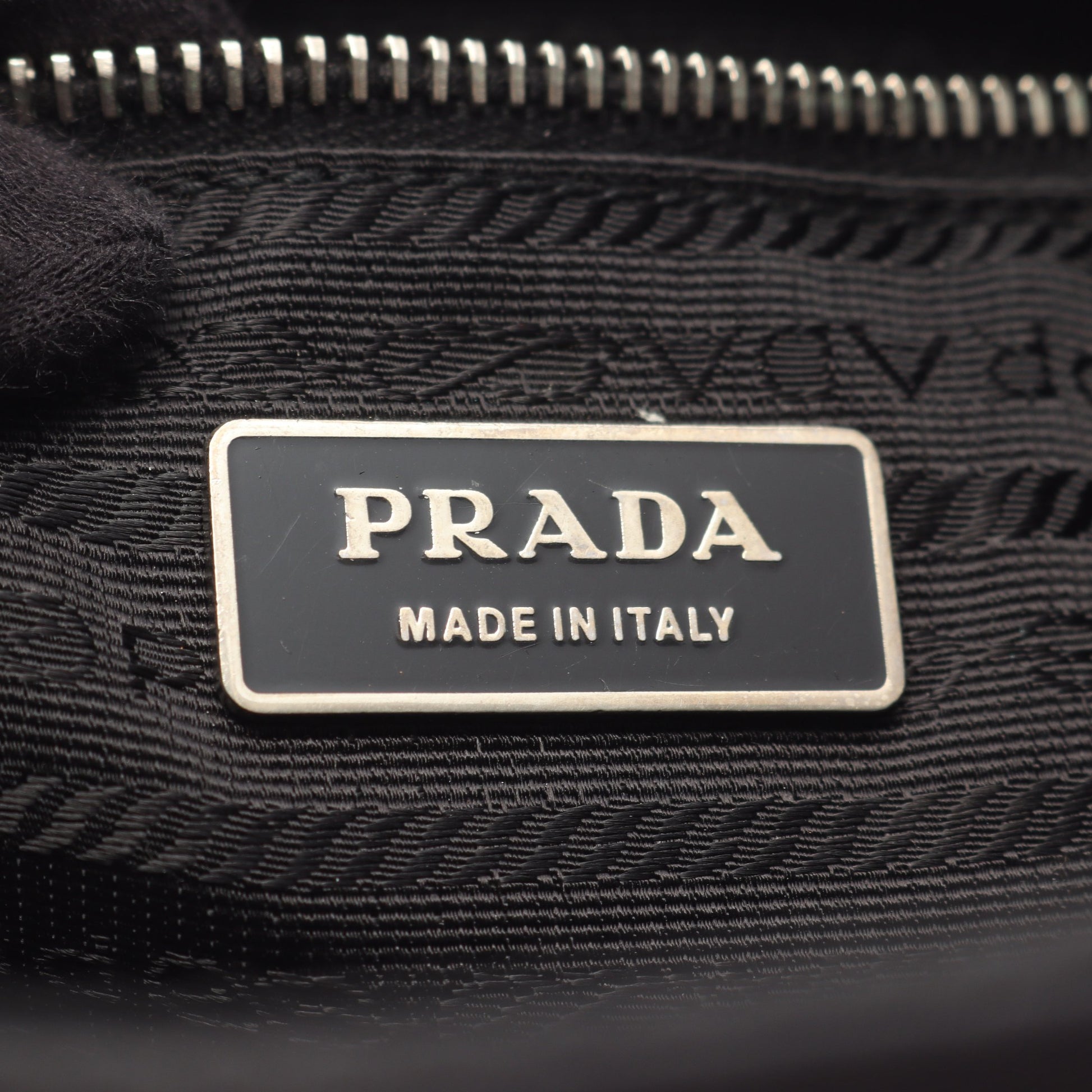 TESSUTO EASY ショルダーバッグ ナイロン レザー ブラック プラダ バッグ PRADA