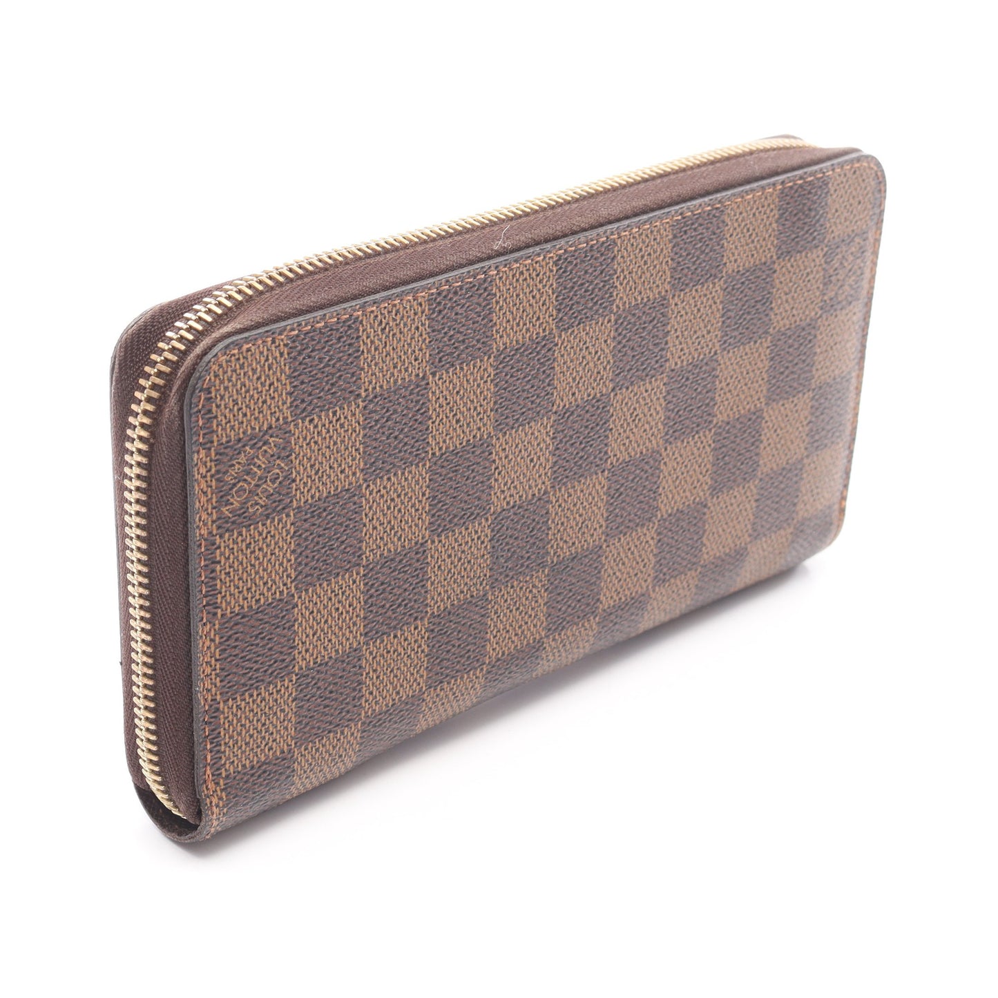 ジッピーウォレット ダミエエベヌ ラウンドファスナー長財布 PVC ブラウン ルイヴィトン 財布・小物 LOUIS VUITTON