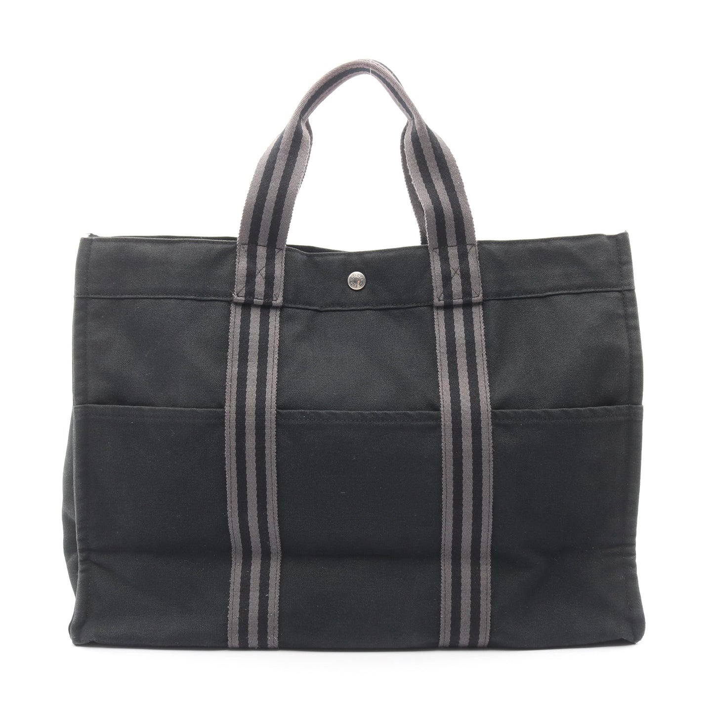フールトゥGM ハンドバッグ トートバッグ キャンバス ブラック グレー シルバー金具 エルメス バッグ HERMES