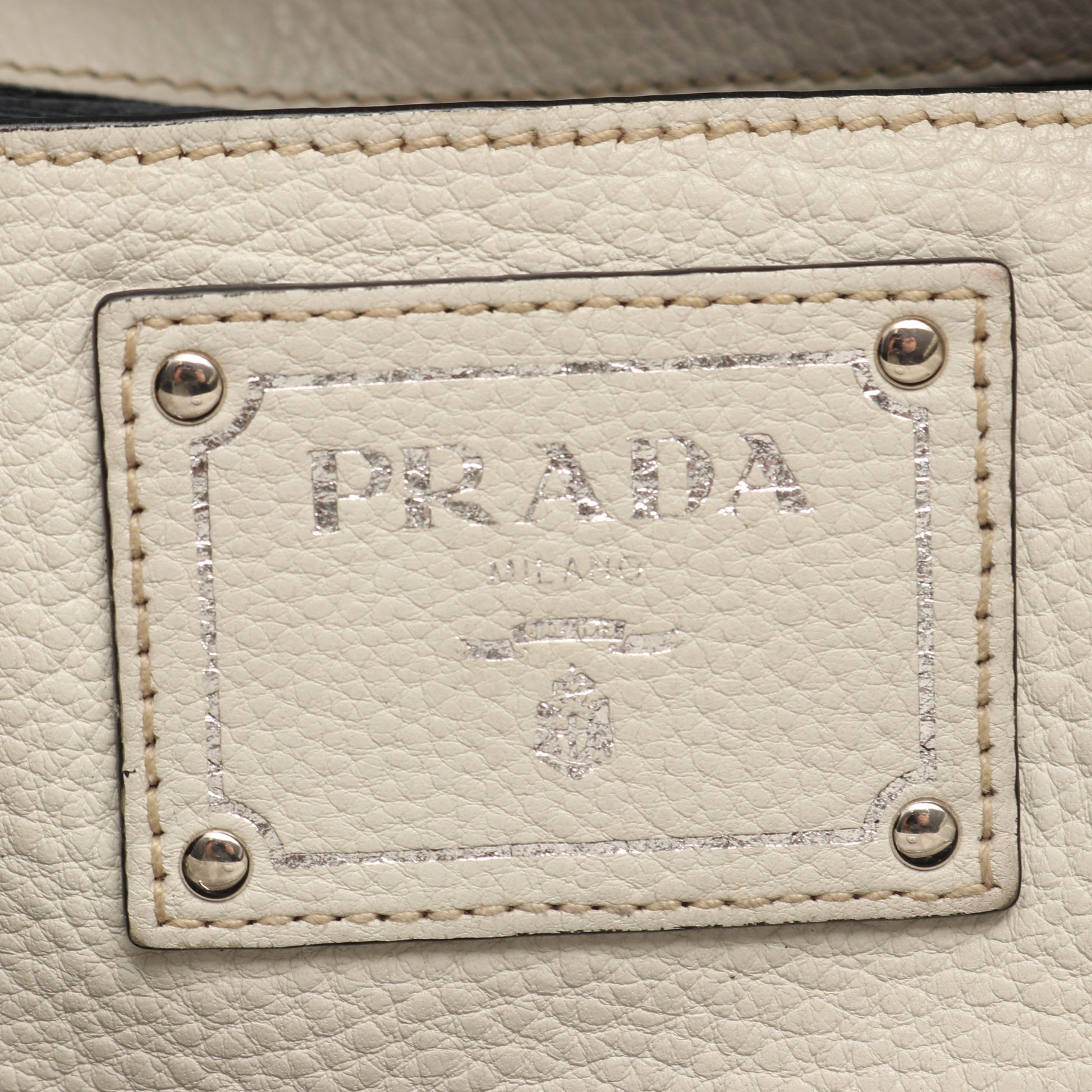 ハンドバッグ レザー オフホワイト 2WAY プラダ バッグ PRADA