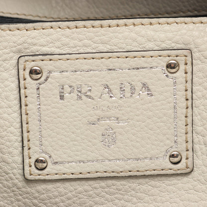 ハンドバッグ レザー オフホワイト 2WAY プラダ バッグ PRADA
