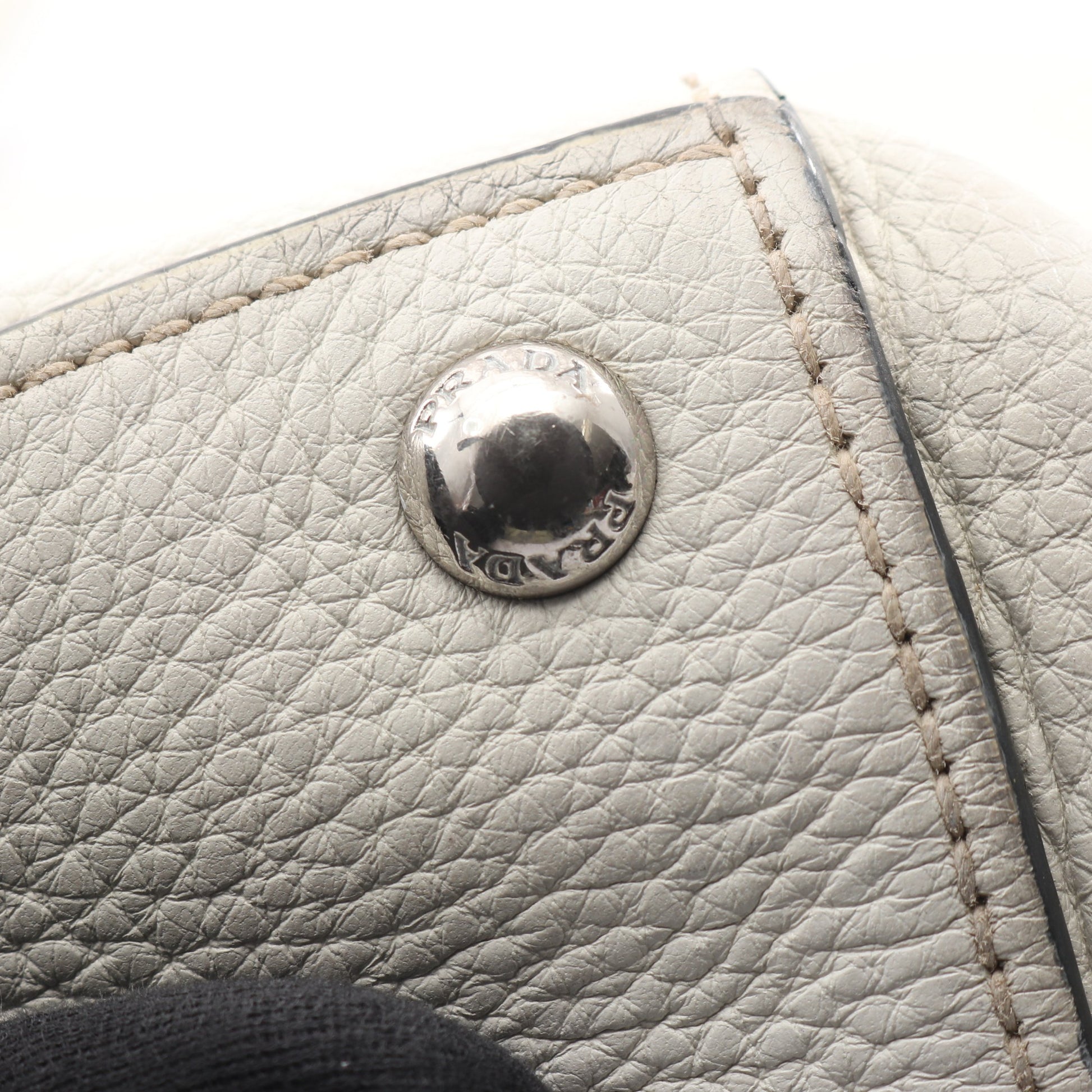 ハンドバッグ レザー オフホワイト 2WAY プラダ バッグ PRADA