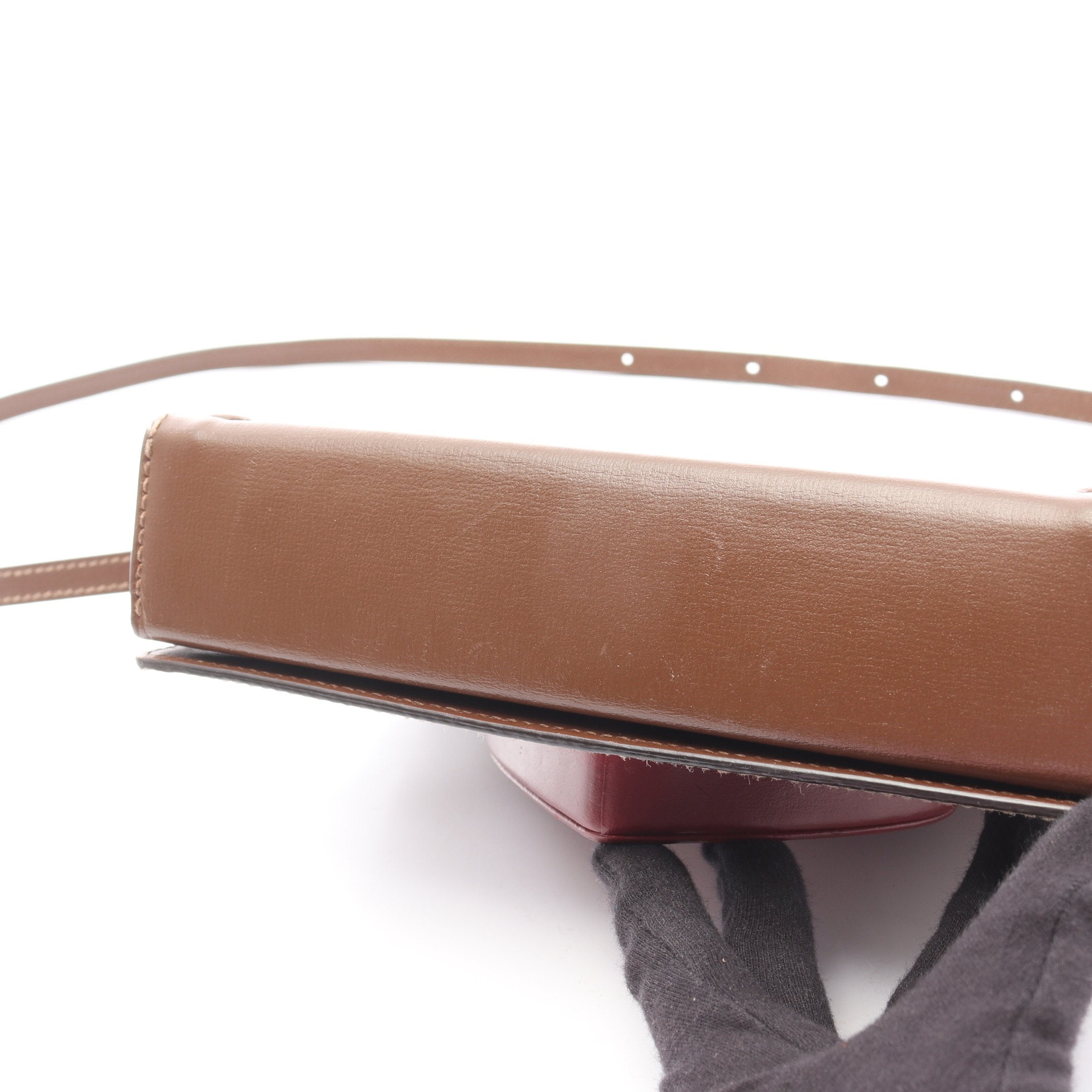 GGスプリーム バレンタイン限定 ショルダーバッグ PVC レザー ベージュ