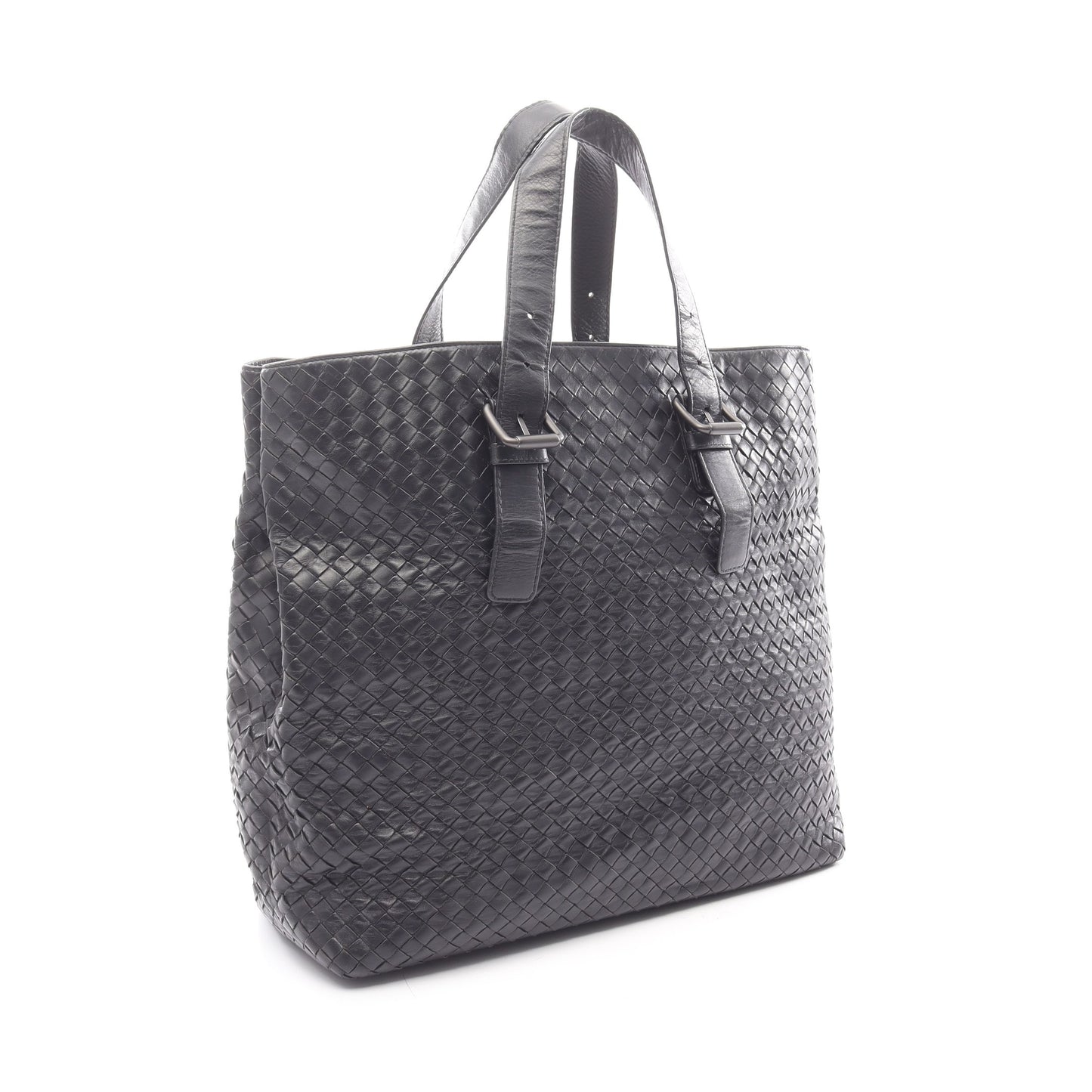 イントレチャート ハンドバッグ トートバッグ レザー ブラック ボッテガヴェネタ バッグ BOTTEGA VENETA