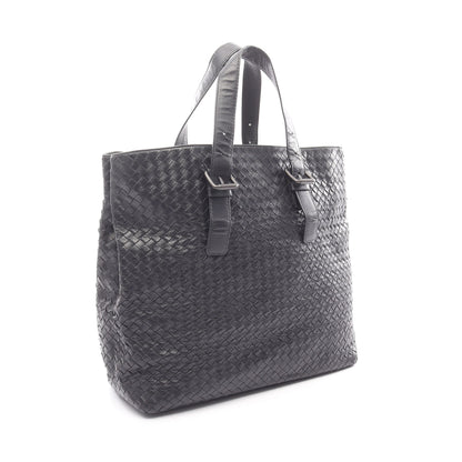 イントレチャート ハンドバッグ トートバッグ レザー ブラック ボッテガヴェネタ バッグ BOTTEGA VENETA