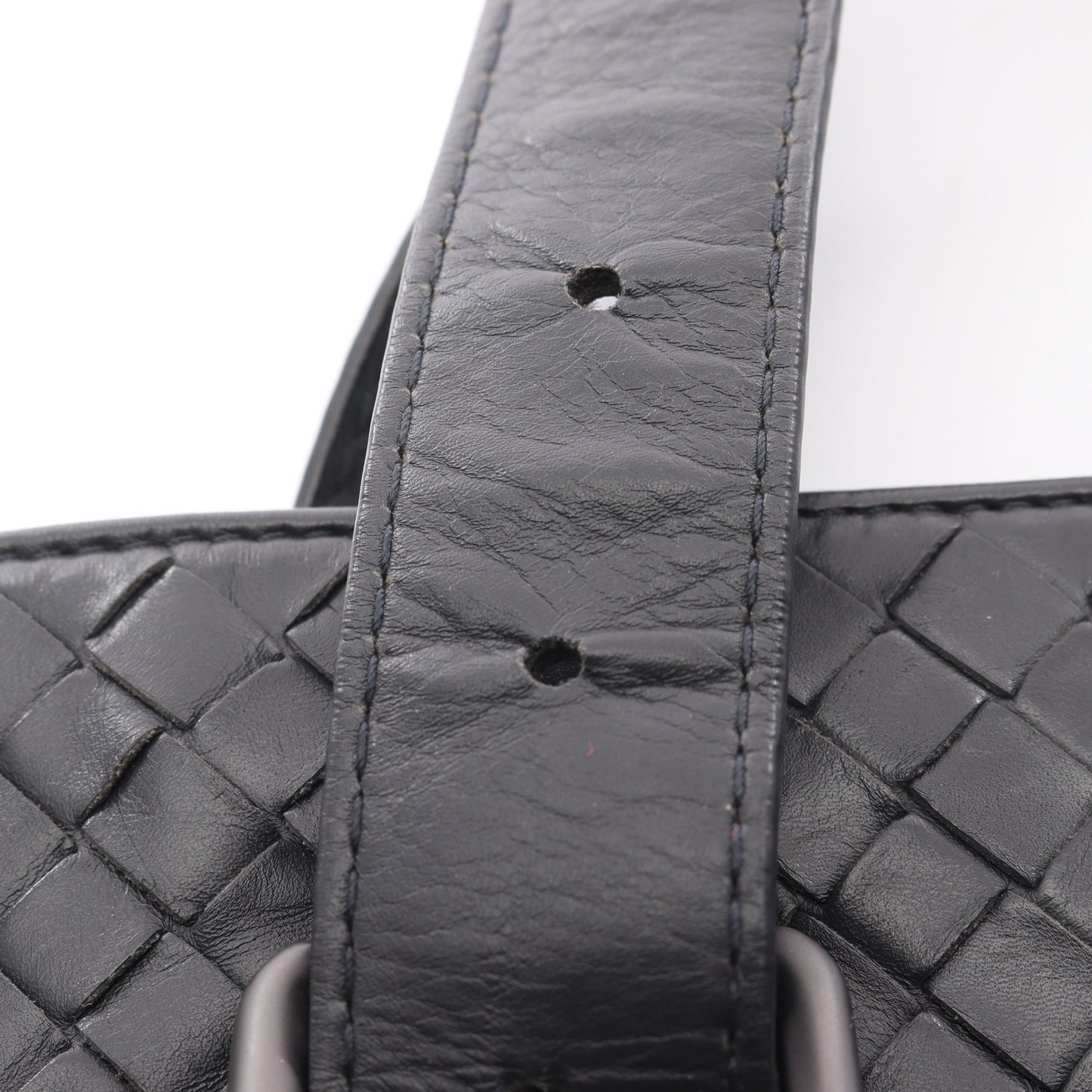 イントレチャート ハンドバッグ トートバッグ レザー ブラック ボッテガヴェネタ バッグ BOTTEGA VENETA