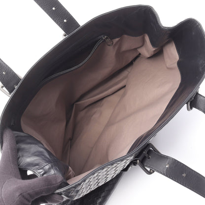 イントレチャート ハンドバッグ トートバッグ レザー ブラック ボッテガヴェネタ バッグ BOTTEGA VENETA