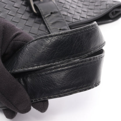 イントレチャート ハンドバッグ トートバッグ レザー ブラック ボッテガヴェネタ バッグ BOTTEGA VENETA