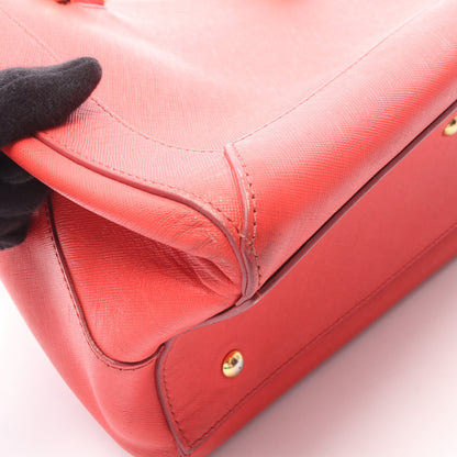 ハンドバッグ トートバッグ レザー ピンクレッド 2WAY エムシーエム