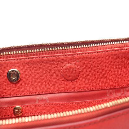 ハンドバッグ トートバッグ レザー ピンクレッド 2WAY エムシーエム