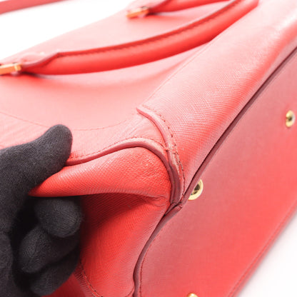 ハンドバッグ トートバッグ レザー ピンクレッド 2WAY エムシーエム