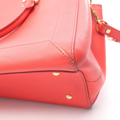 ハンドバッグ トートバッグ レザー ピンクレッド 2WAY エムシーエム