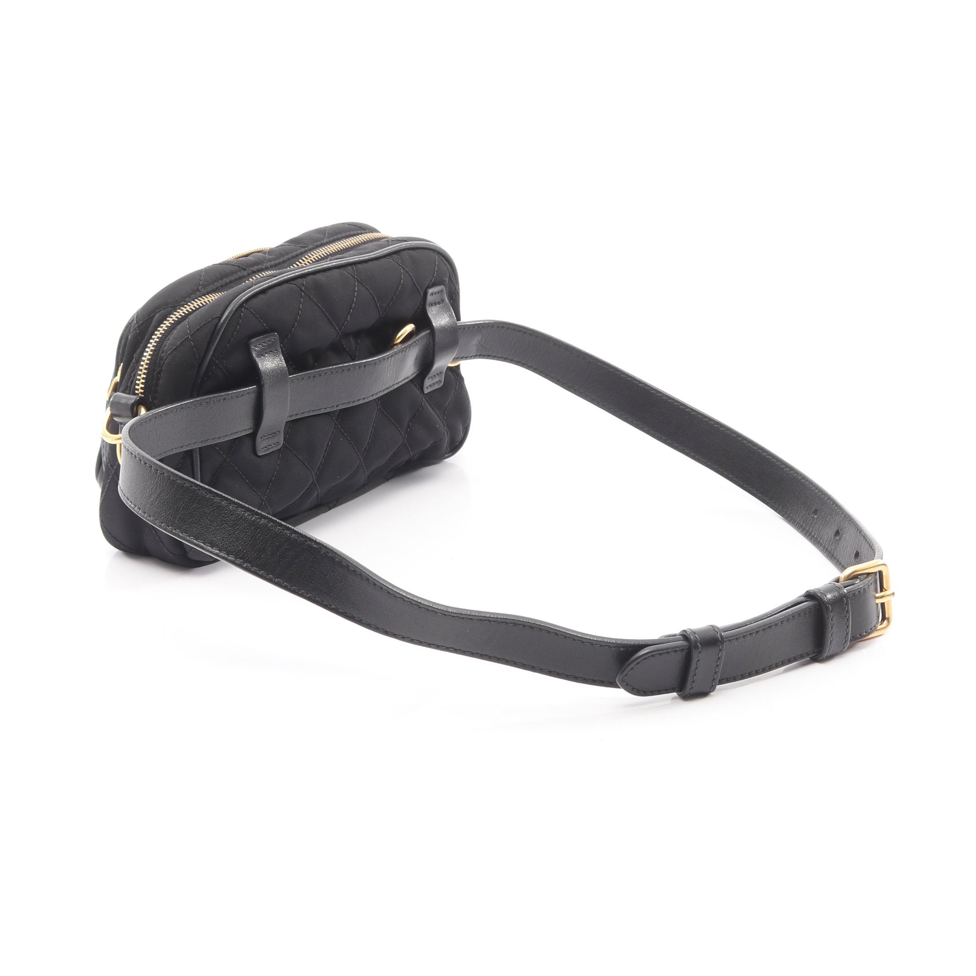 ウエストバッグ ボディバッグ ナイロン レザー ブラック プラダ バッグ PRADA
