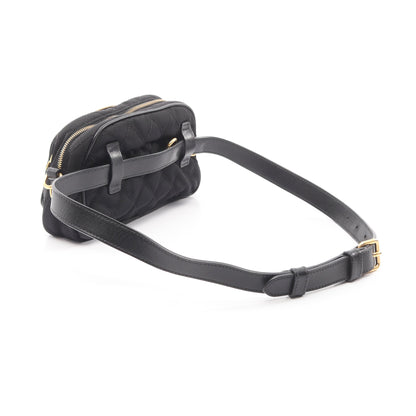 ウエストバッグ ボディバッグ ナイロン レザー ブラック プラダ バッグ PRADA
