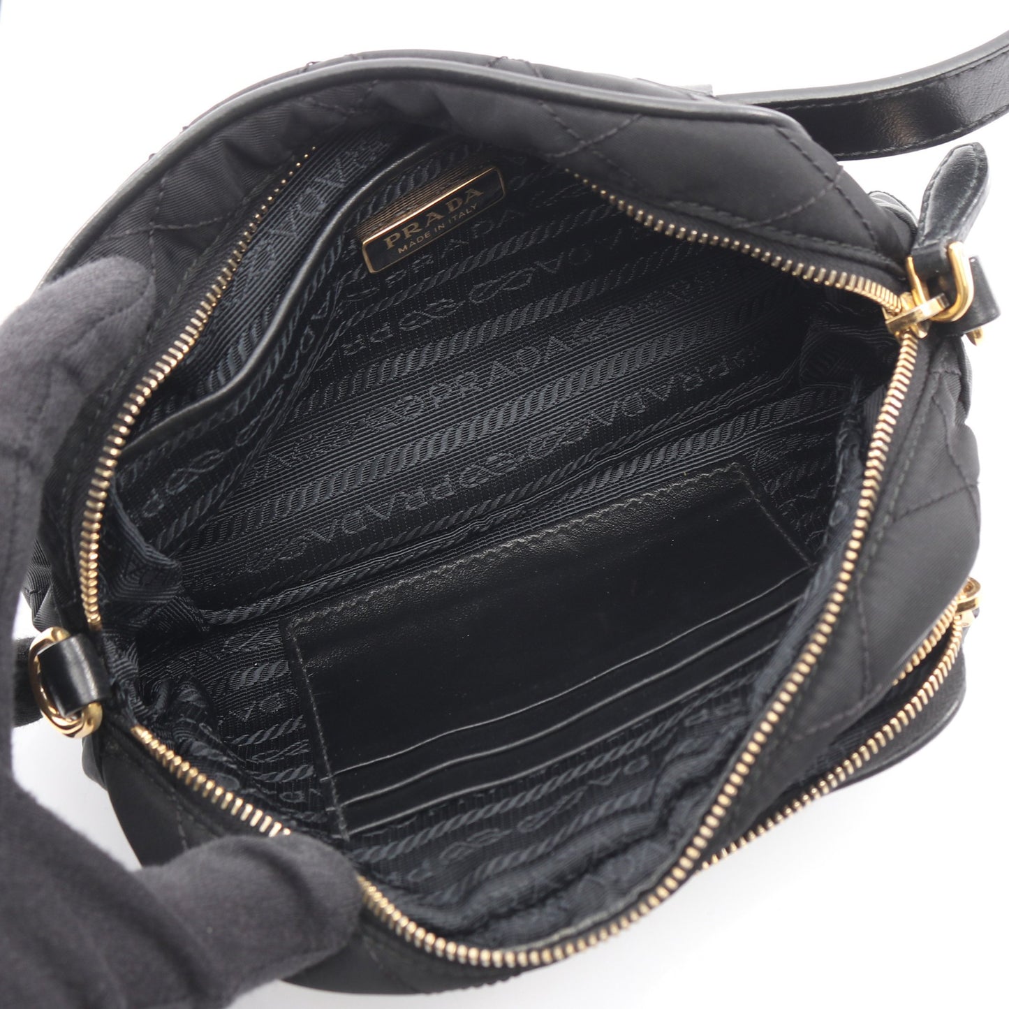 ウエストバッグ ボディバッグ ナイロン レザー ブラック プラダ バッグ PRADA