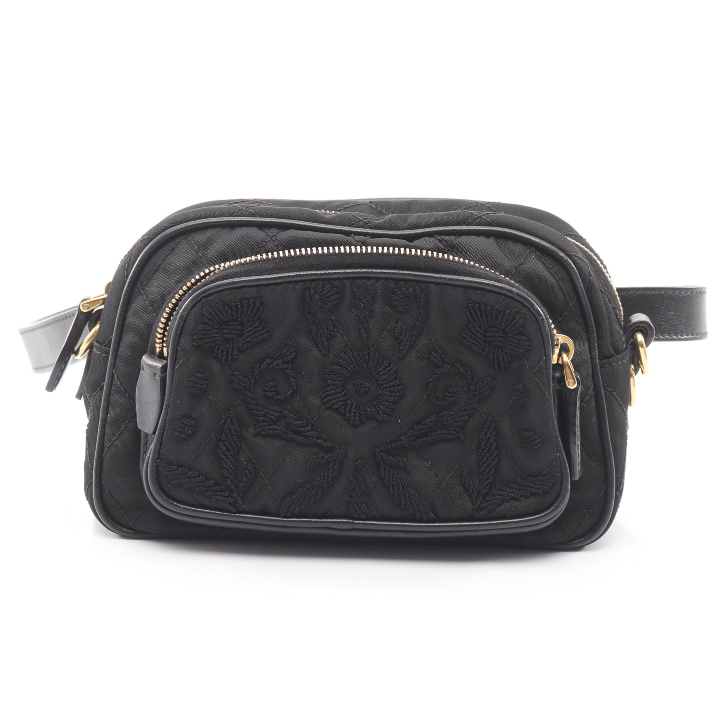 ウエストバッグ ボディバッグ ナイロン レザー ブラック プラダ バッグ PRADA