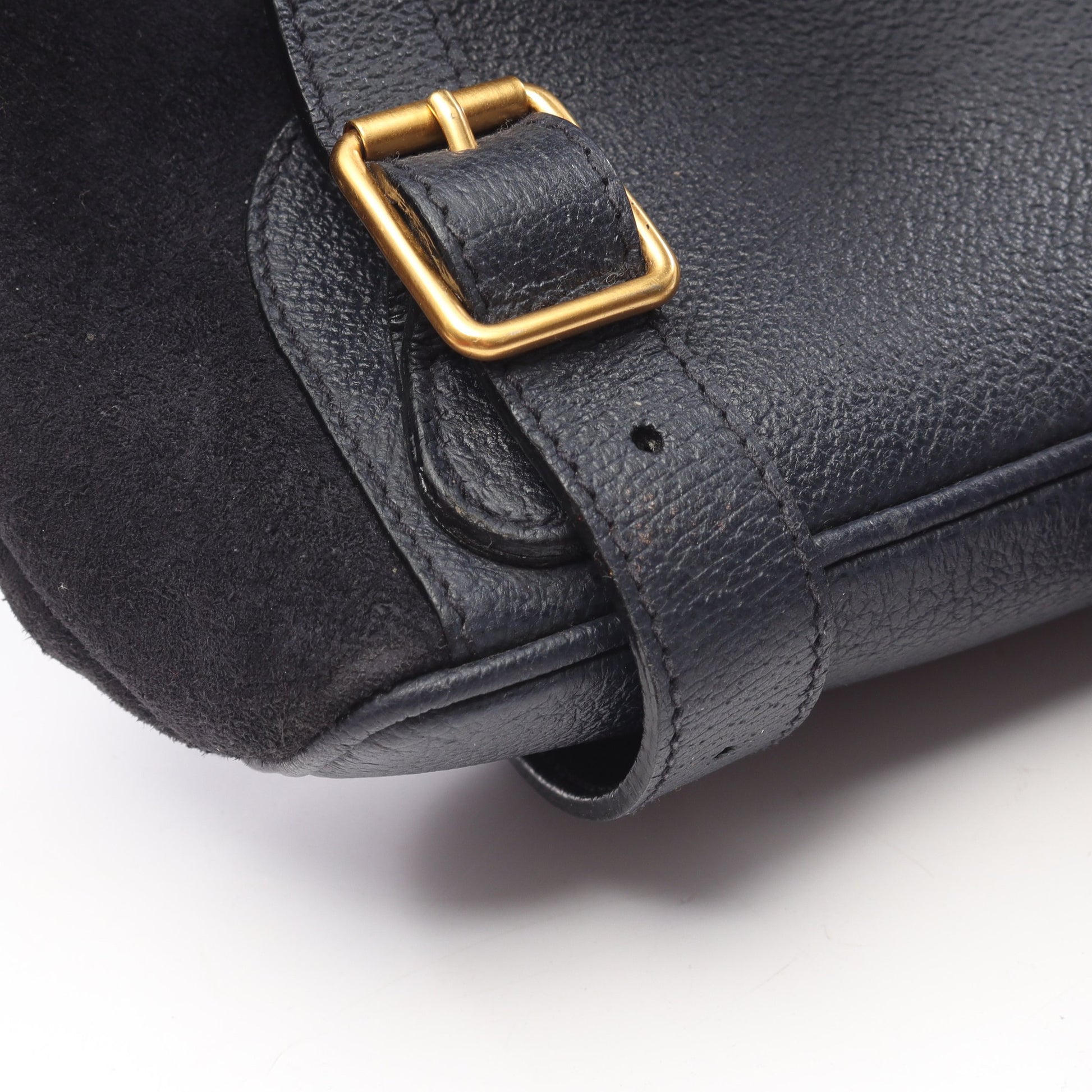 バンブー バックパック リュックサック スエード レザー ネイビー グッチ バッグ GUCCI