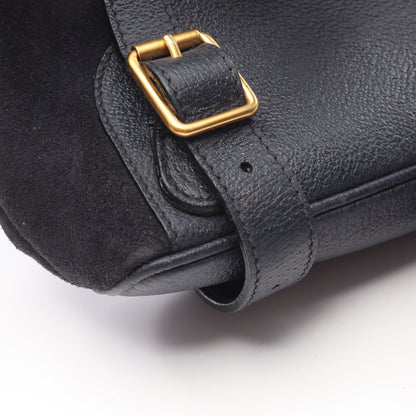 バンブー バックパック リュックサック スエード レザー ネイビー グッチ バッグ GUCCI