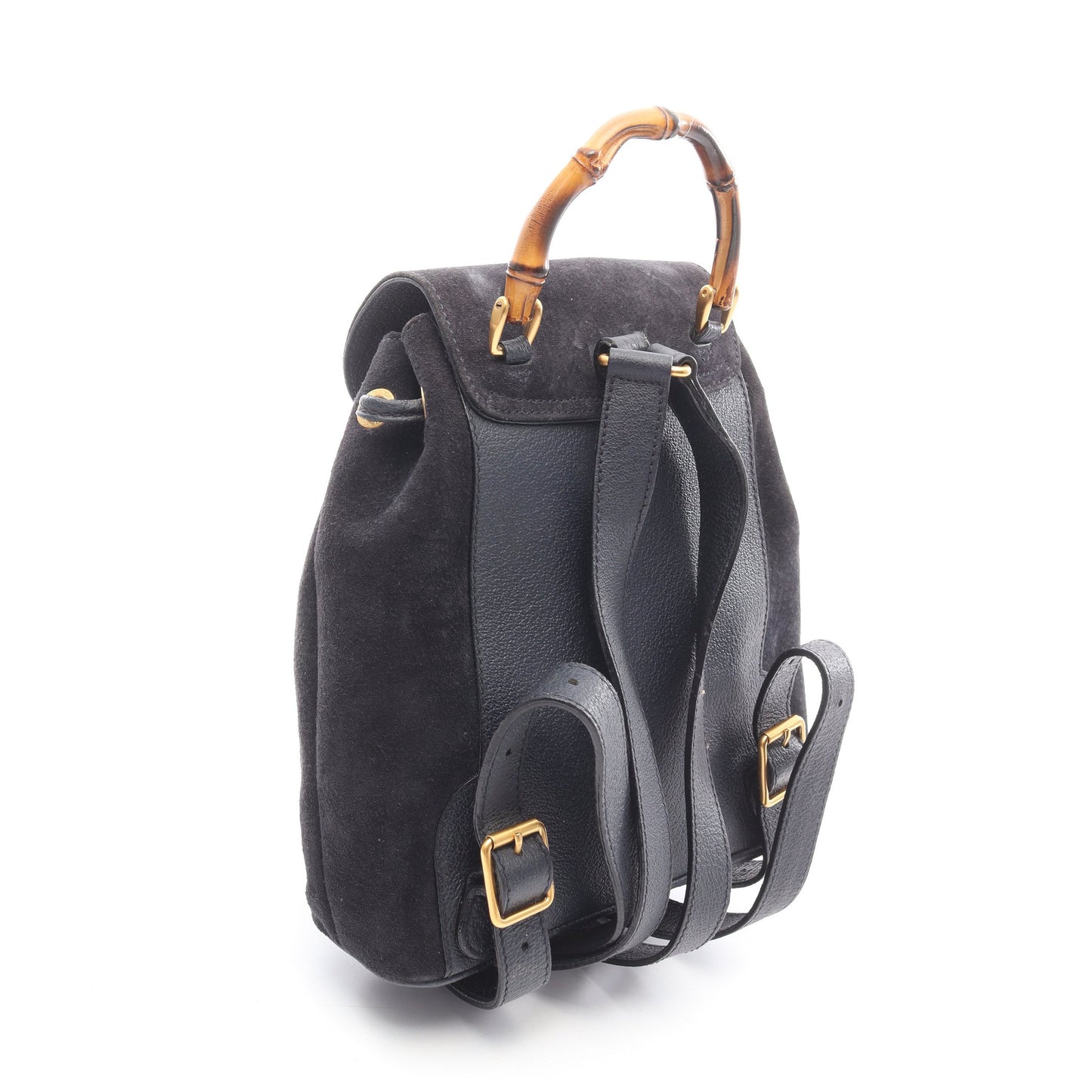 バンブー バックパック リュックサック スエード レザー ネイビー グッチ バッグ GUCCI