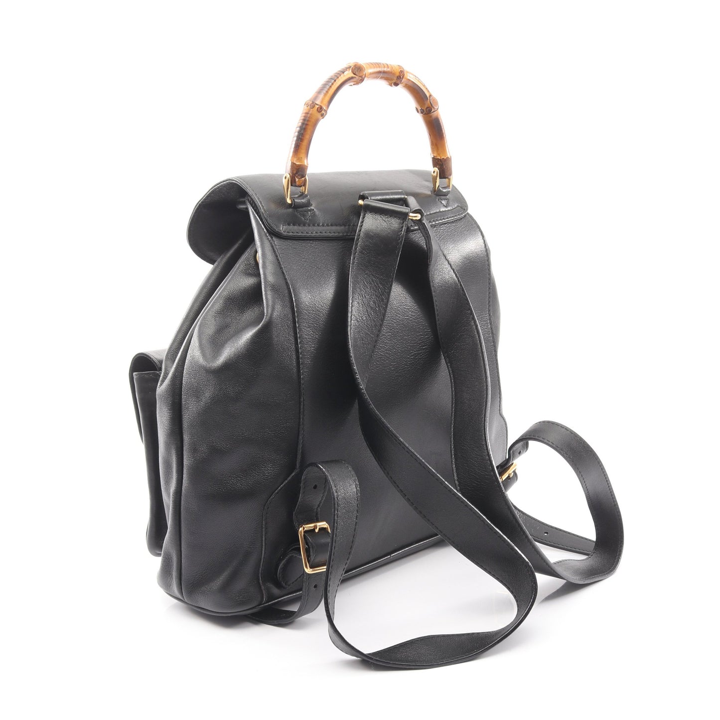 バンブー バックパック リュックサック レザー ブラック グッチ バッグ GUCCI