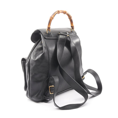 バンブー バックパック リュックサック レザー ブラック グッチ バッグ GUCCI