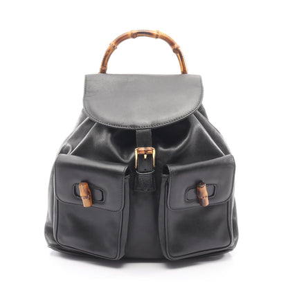 バンブー バックパック リュックサック レザー ブラック グッチ バッグ GUCCI