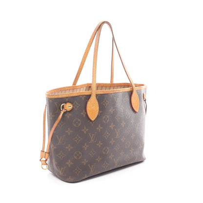 ネヴァーフルPM モノグラム ハンドバッグ トートバッグ PVC レザー ブラウン ルイヴィトン バッグ LOUIS VUITTON