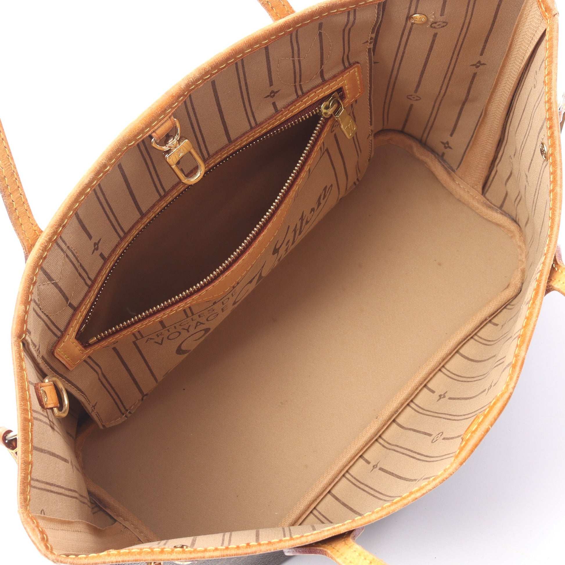 ネヴァーフルPM モノグラム ハンドバッグ トートバッグ PVC レザー ブラウン ルイヴィトン バッグ LOUIS VUITTON