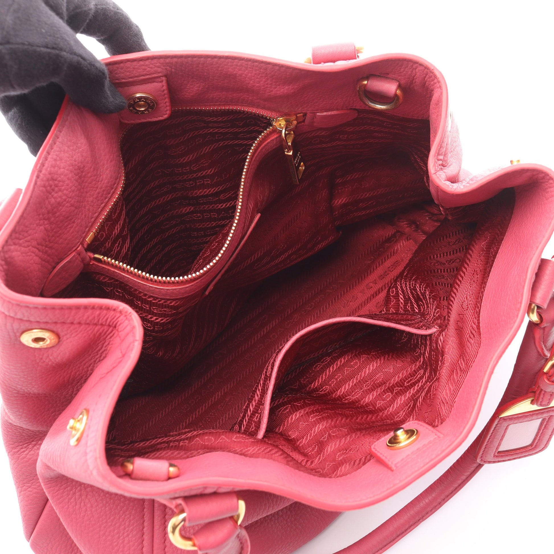 VIT DAINO ヴィッテロダイノ 2WAY ハンドバッグ レザー ピンクパープル プラダ バッグ PRADA