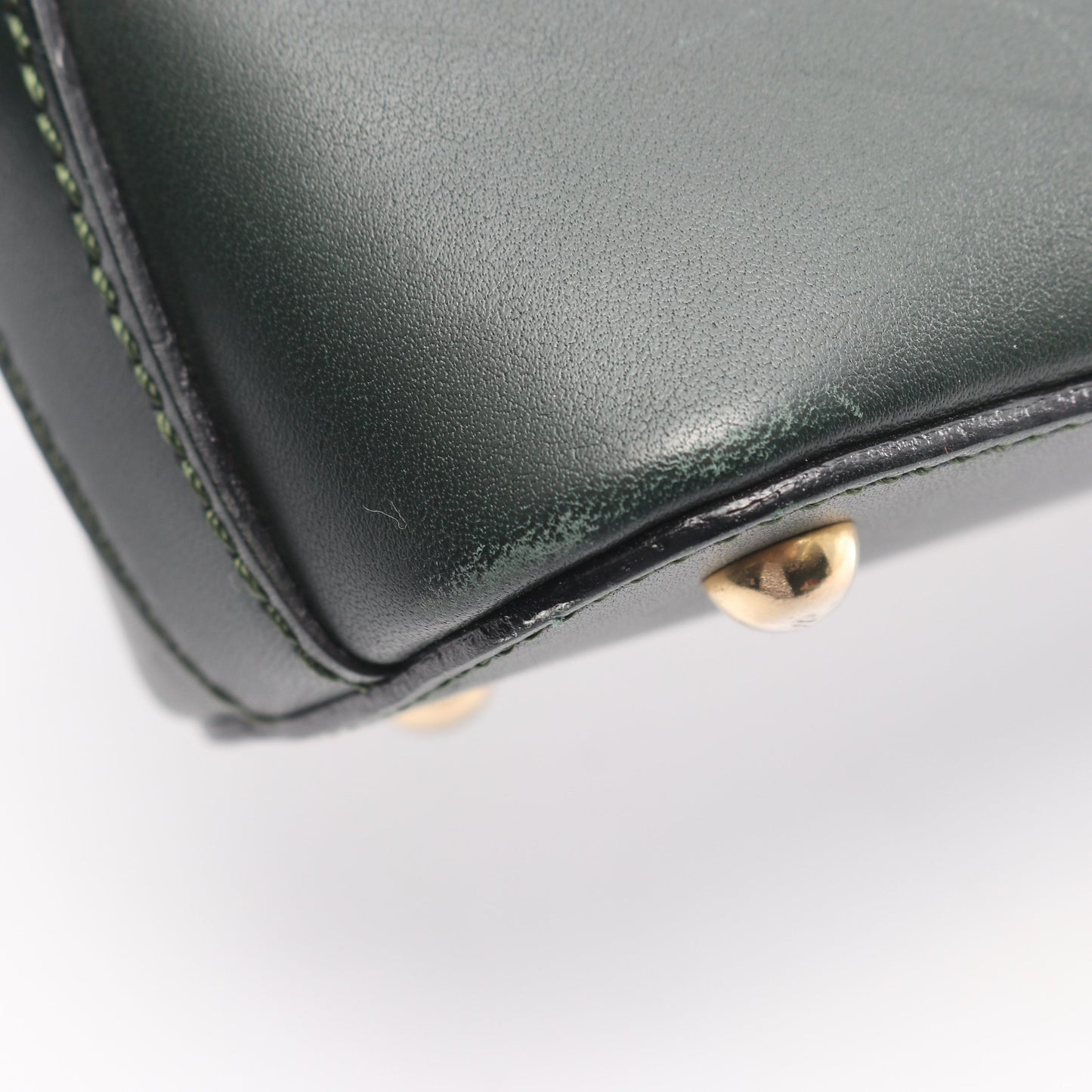 Cマカダム ショルダーバッグ キャンバス レザー ダークグリーン セリーヌ バッグ CELINE