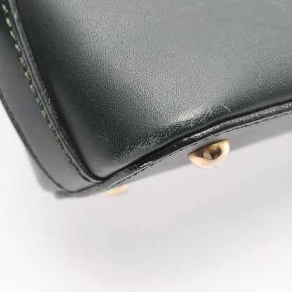 Cマカダム ショルダーバッグ キャンバス レザー ダークグリーン セリーヌ バッグ CELINE