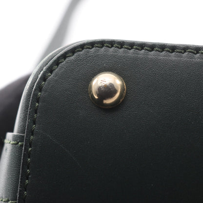 Cマカダム ショルダーバッグ キャンバス レザー ダークグリーン セリーヌ バッグ CELINE