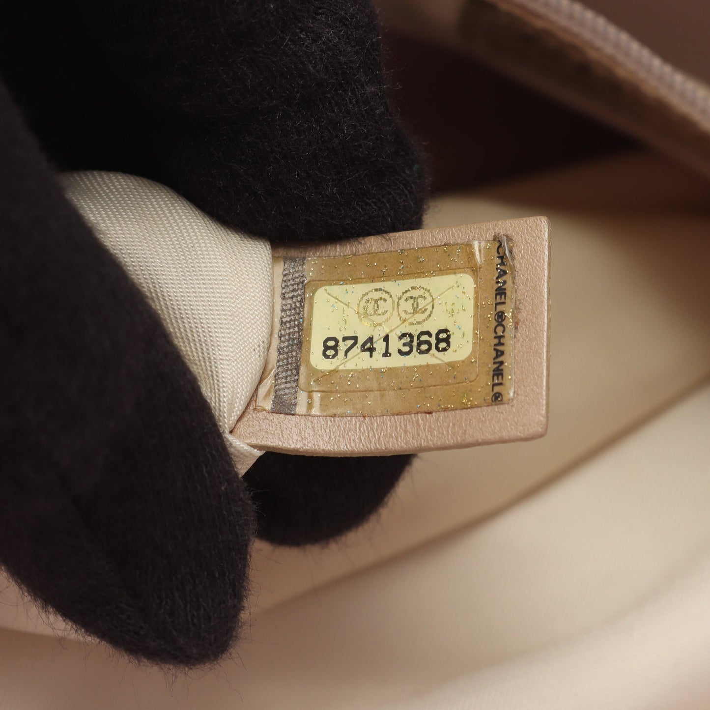 ニュートラベルラインMM ハンドバッグ トートバッグ ナイロンキャンバス レザー ベージュ ゴールド金具 シャネル バッグ CHANEL